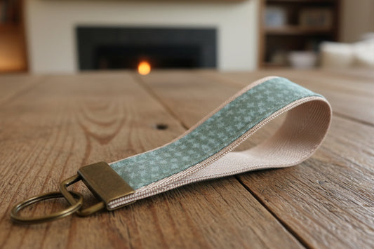 Keychain with fabric strap