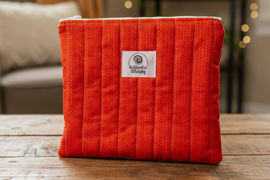 Orange zipper pouch